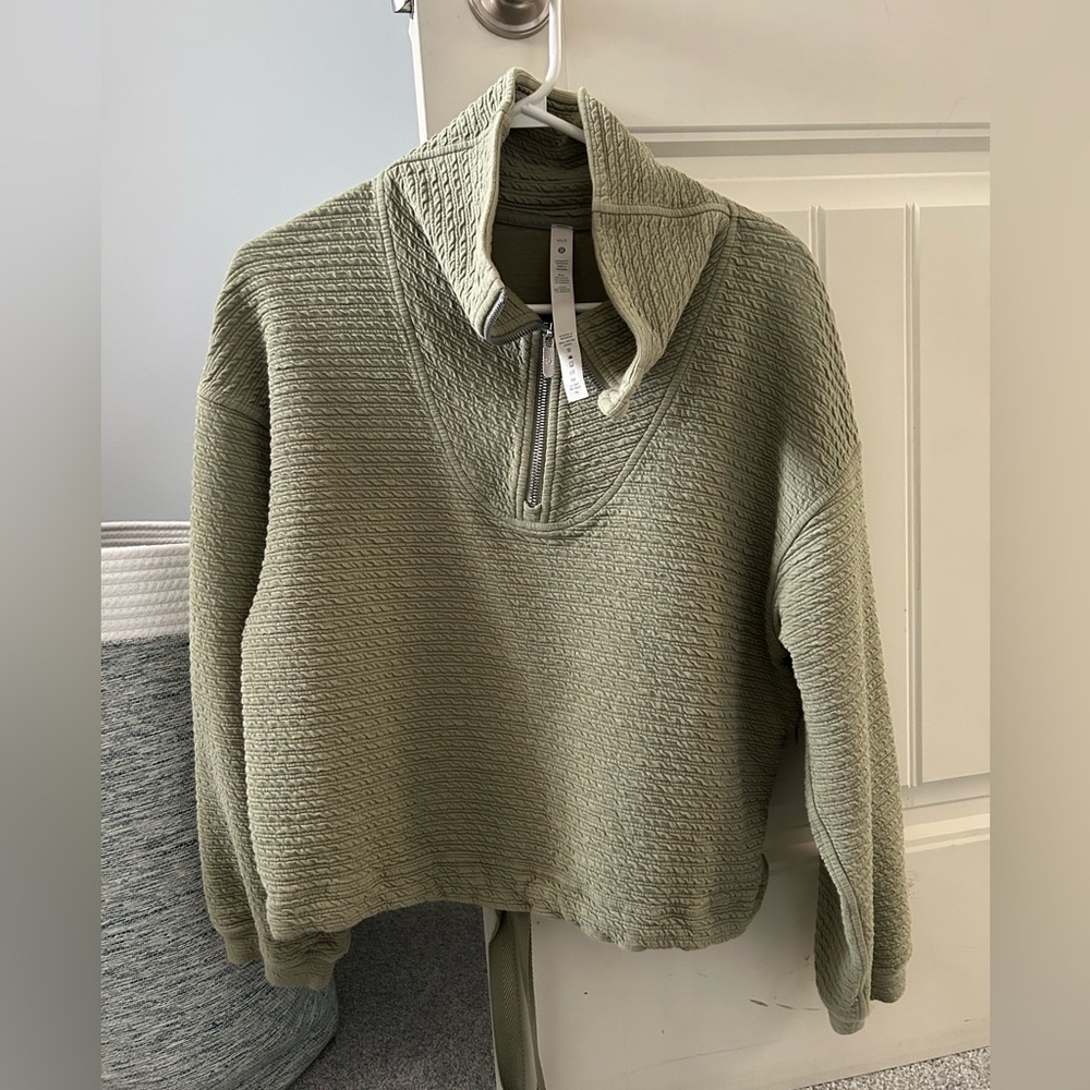 lululemon athletica Sage Green Cowl Neck Sweater